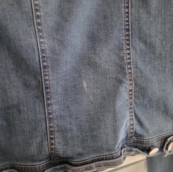 Denim Jacket with Ruffle Trim - Picture 6 of 7